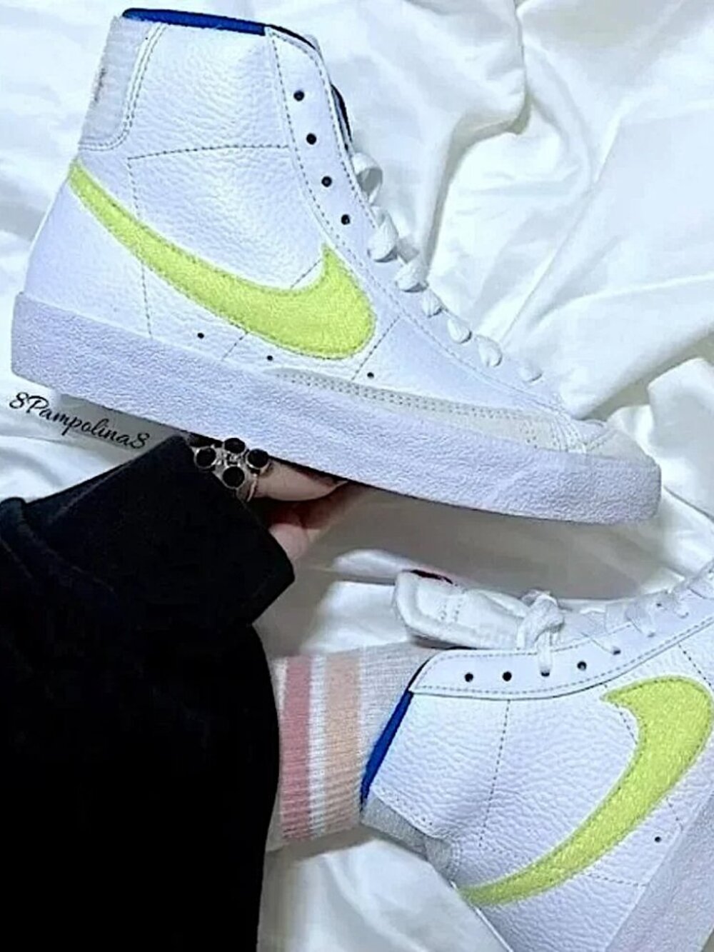 Nike Blazer Mid 77 (GS) Shoe Size 5Y White/Light Lemon Twist Style DQ1042 100